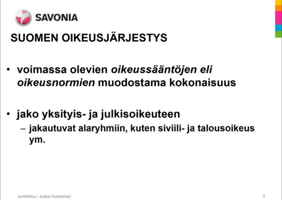 Juridiikka / Suomen Oikeusjärjestys Ja Oikeuslähteet - Media Savonia ...